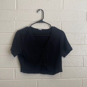 Black Crop Top Sz. L